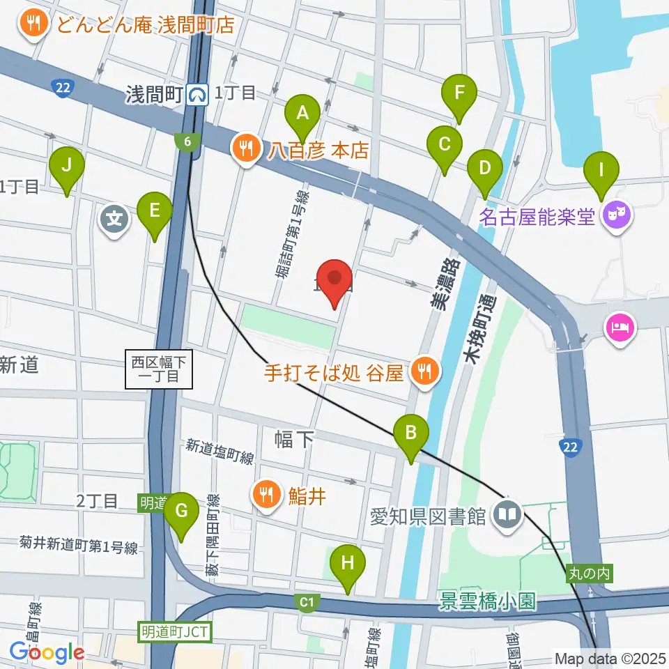 大正琴のナルダン楽器周辺のカフェ一覧地図