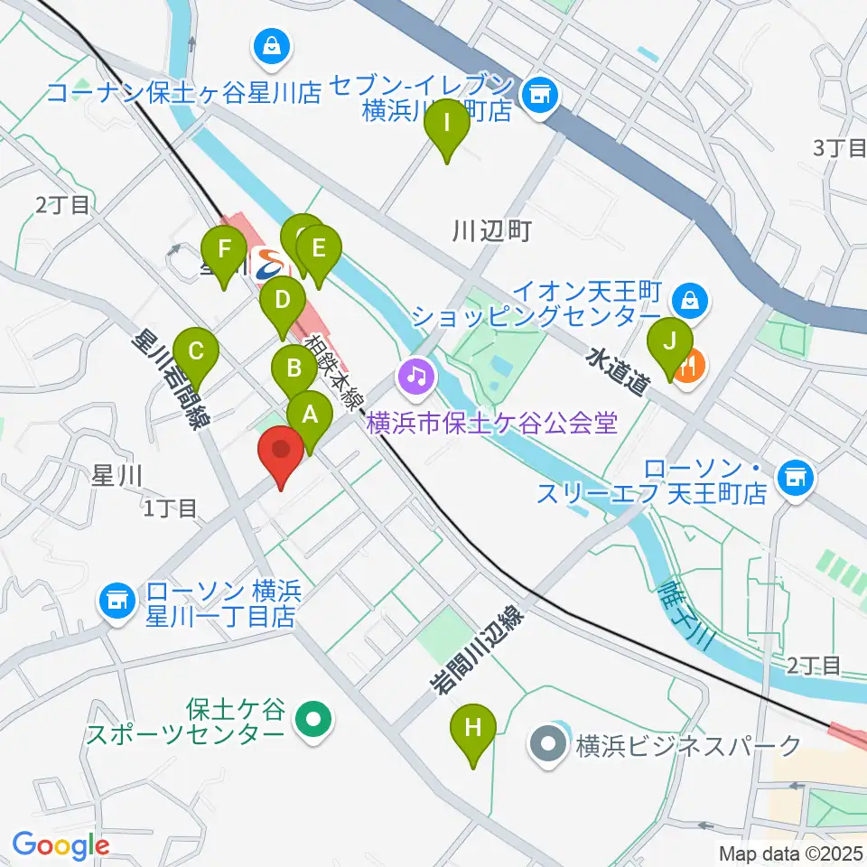 星川センター ヤマハミュージック周辺のカフェ一覧地図