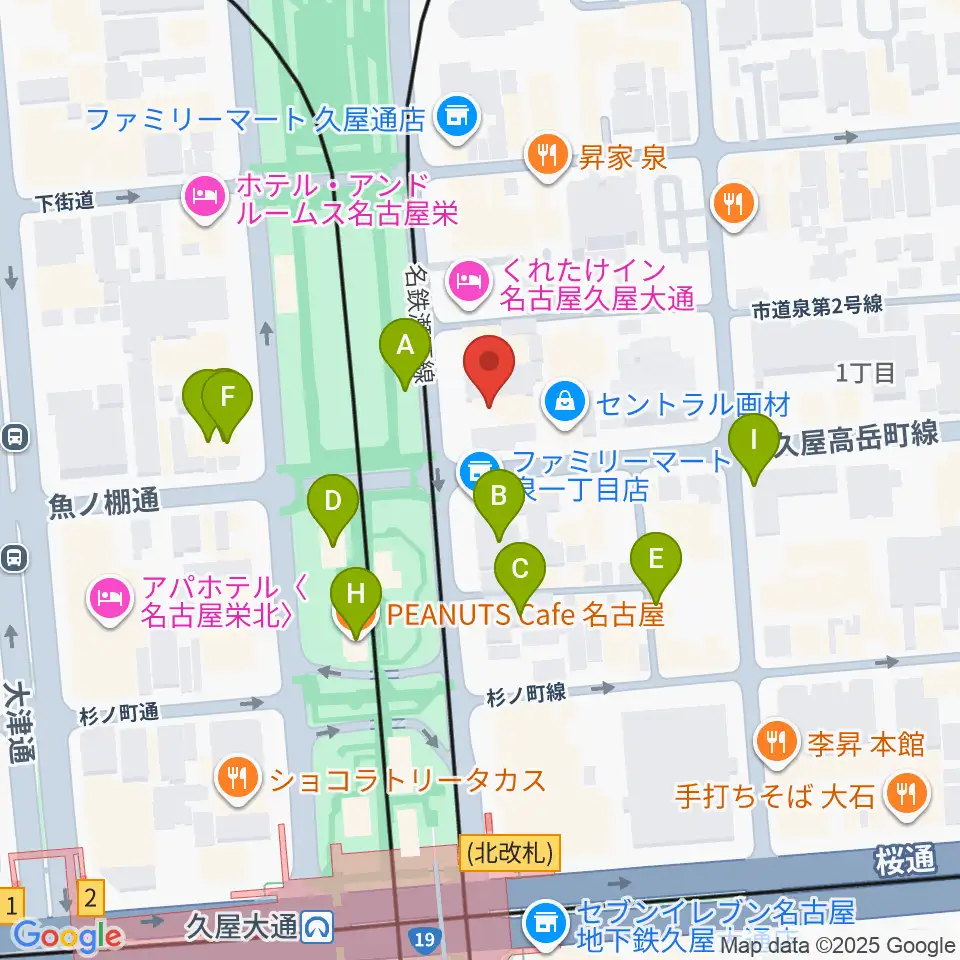 ポエポエ名古屋周辺のカフェ一覧地図