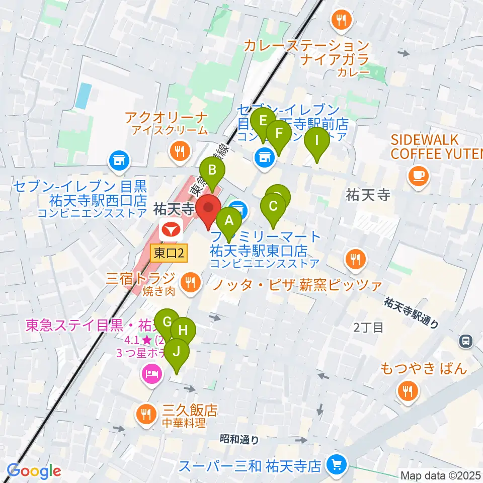 ポエポエ東京周辺のカフェ一覧地図