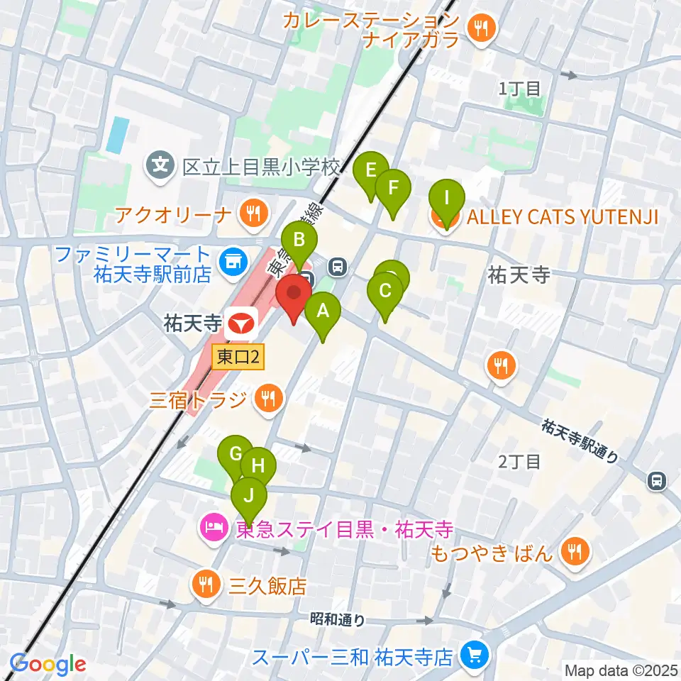 ポエポエ東京周辺のカフェ一覧地図