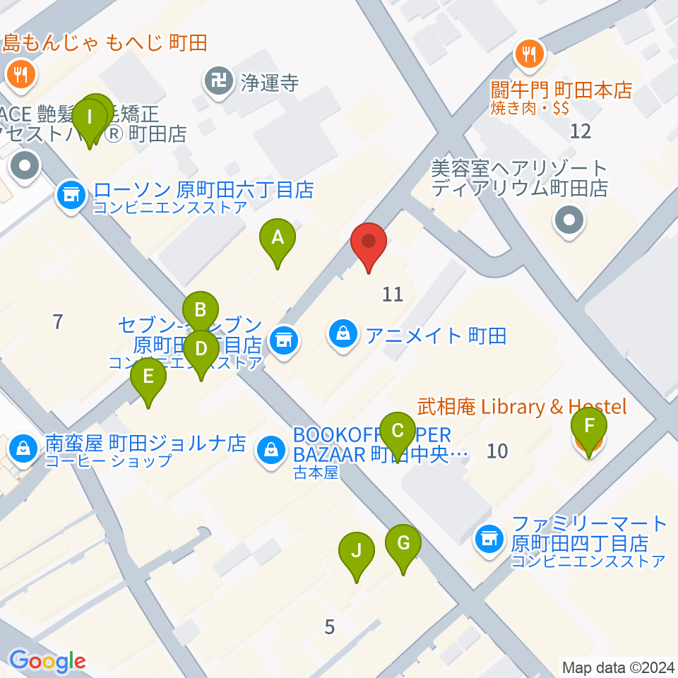 音好堂周辺のカフェ一覧地図