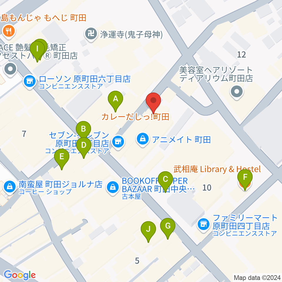 音好堂周辺のカフェ一覧地図