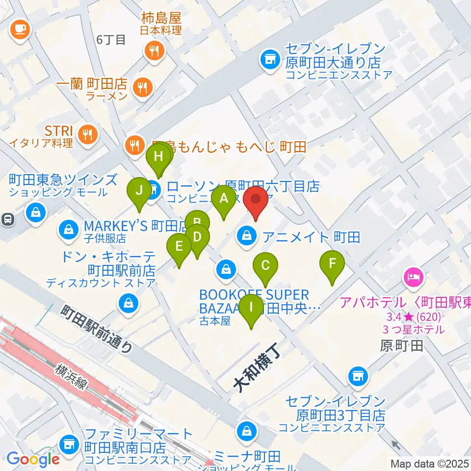 音好堂周辺のカフェ一覧地図
