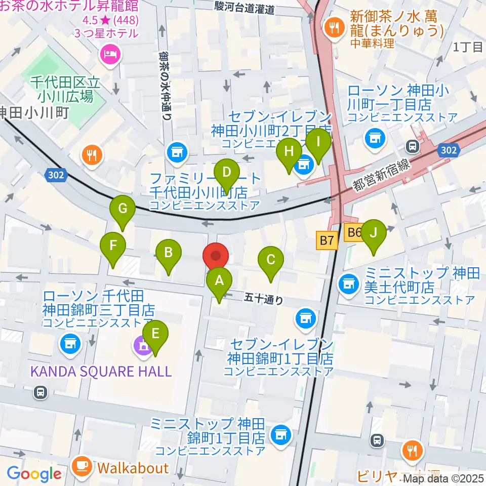 ESPテクニカルハウス周辺のカフェ一覧地図