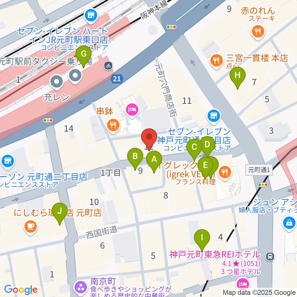 TONE BLUE周辺のカフェ一覧地図