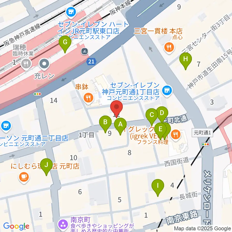 TONE BLUE周辺のカフェ一覧地図