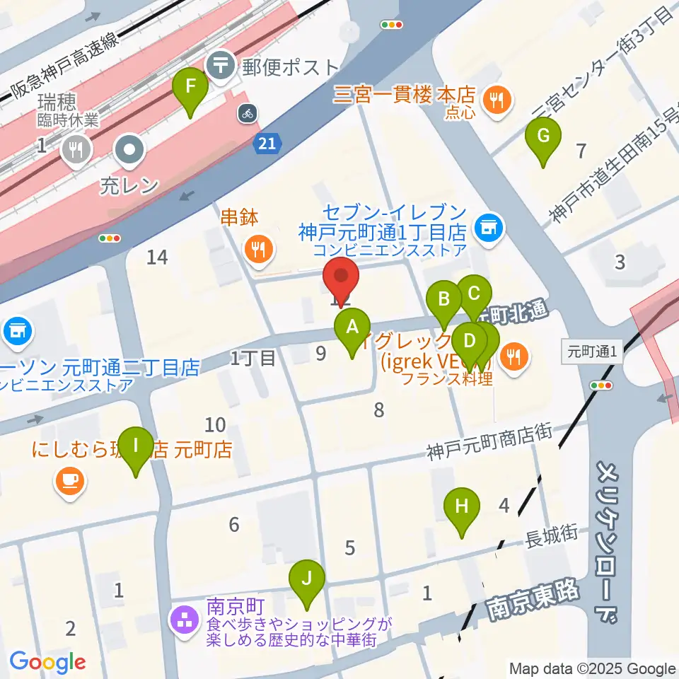 TONE BLUE周辺のカフェ一覧地図