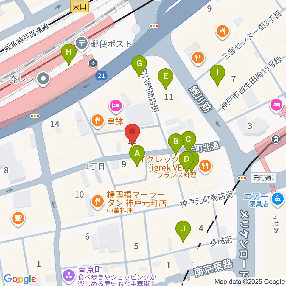 TONE BLUE周辺のカフェ一覧地図