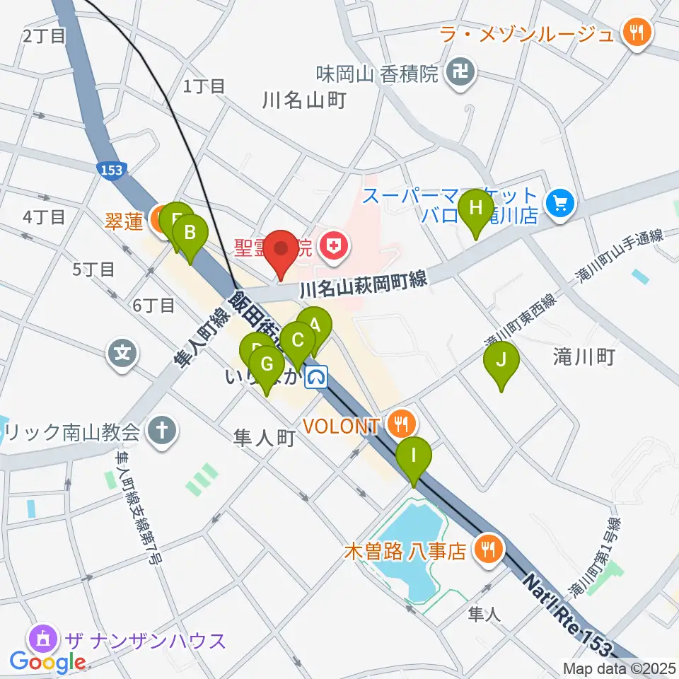みどり楽器・名古屋周辺のカフェ一覧地図