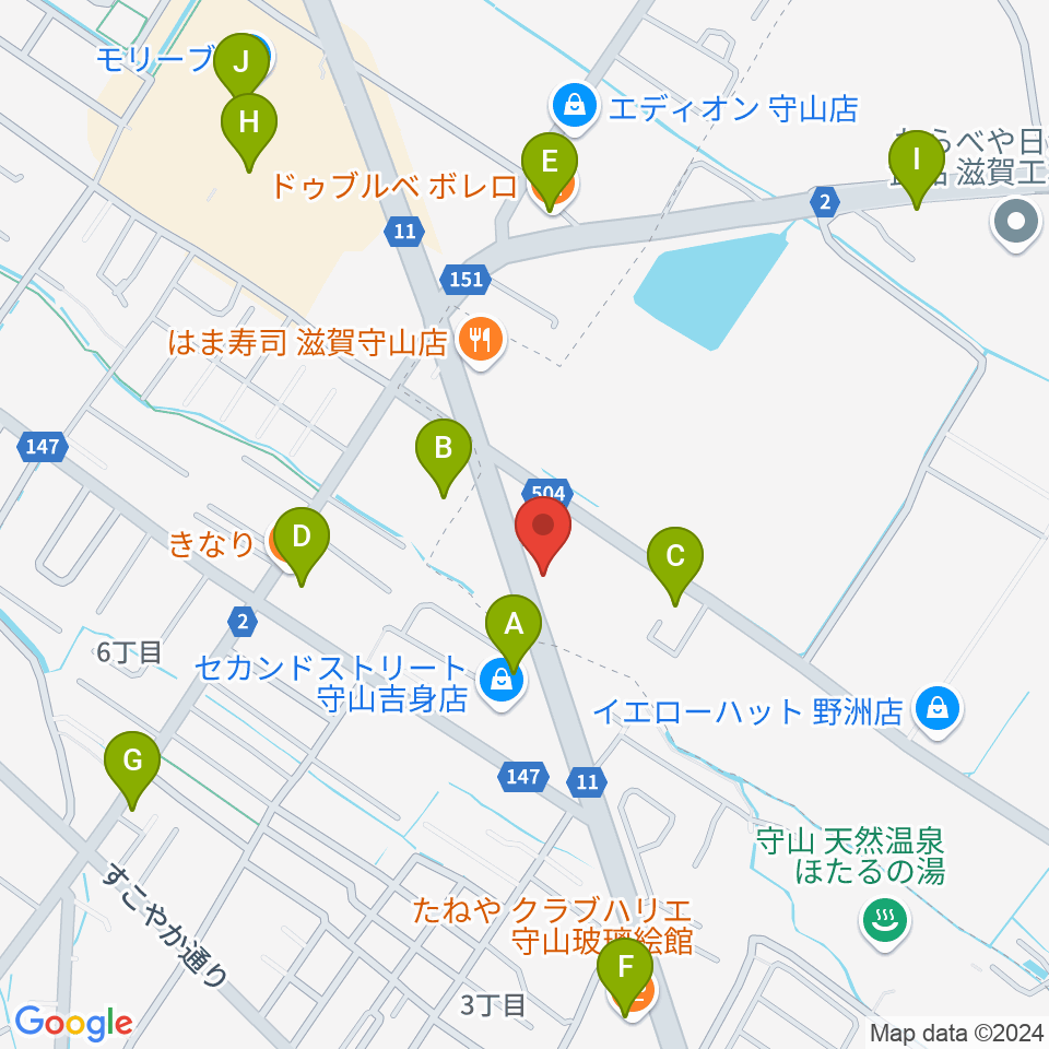 青い鳥音楽学園周辺のカフェ一覧地図