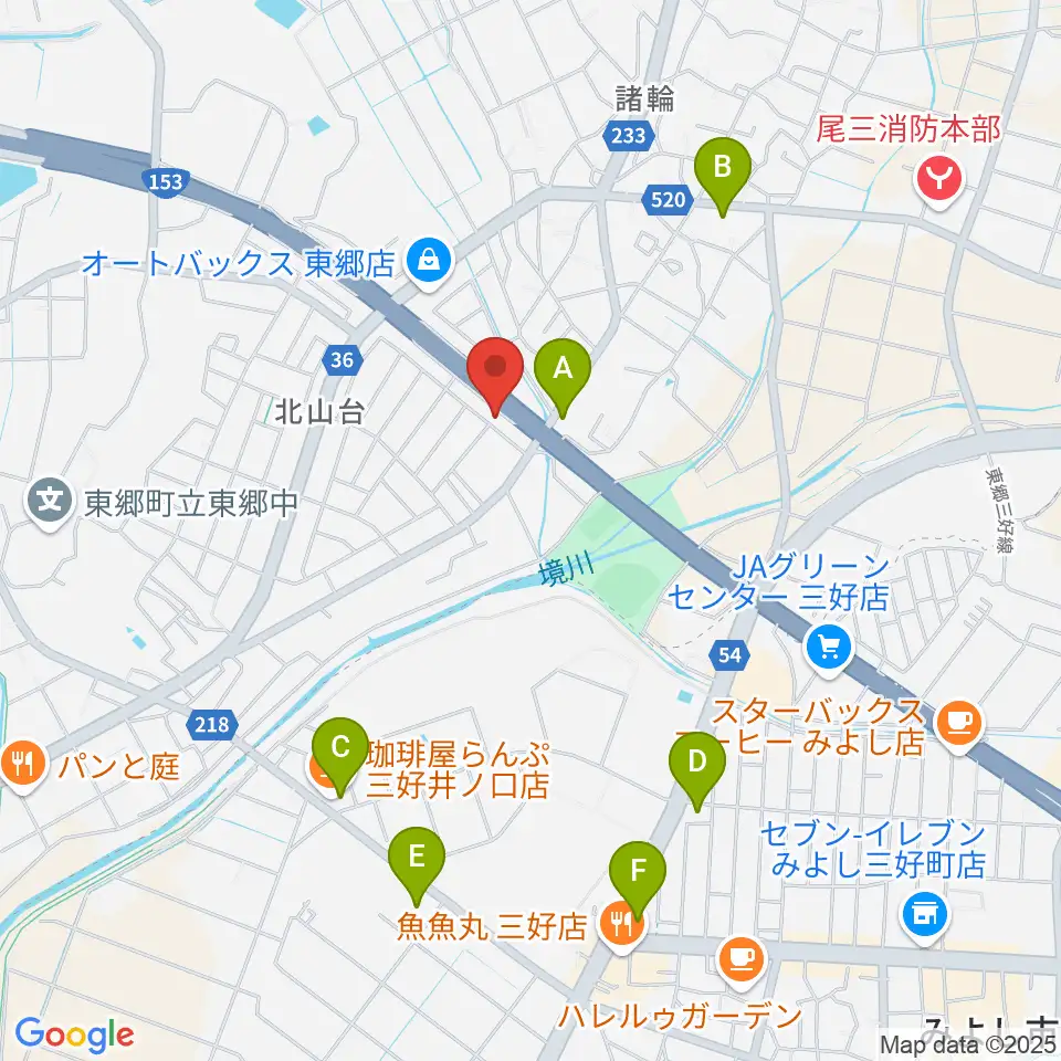 S.ホール レ・マーニ周辺のカフェ一覧地図