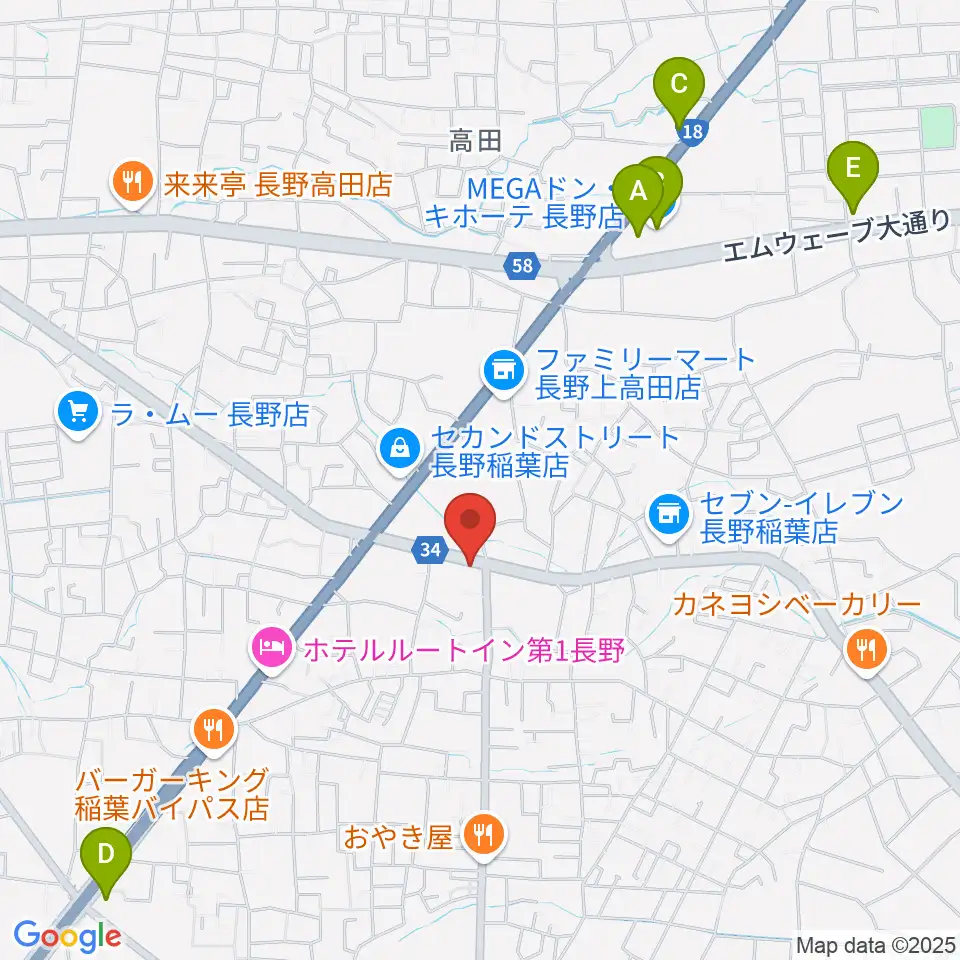 YMサウンド周辺のカフェ一覧地図