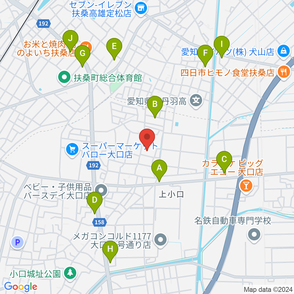 たかはし音楽学院周辺のカフェ一覧地図