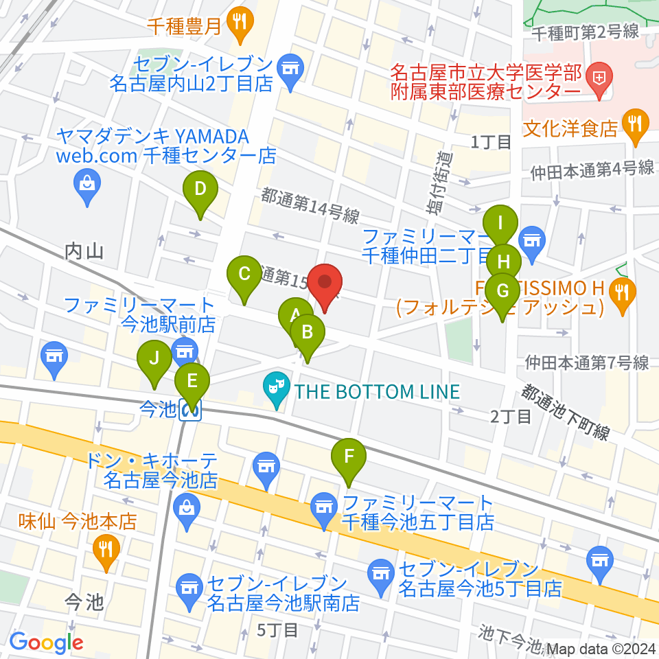 リトミック研究センター愛知･岐阜第一支局周辺のカフェ一覧地図