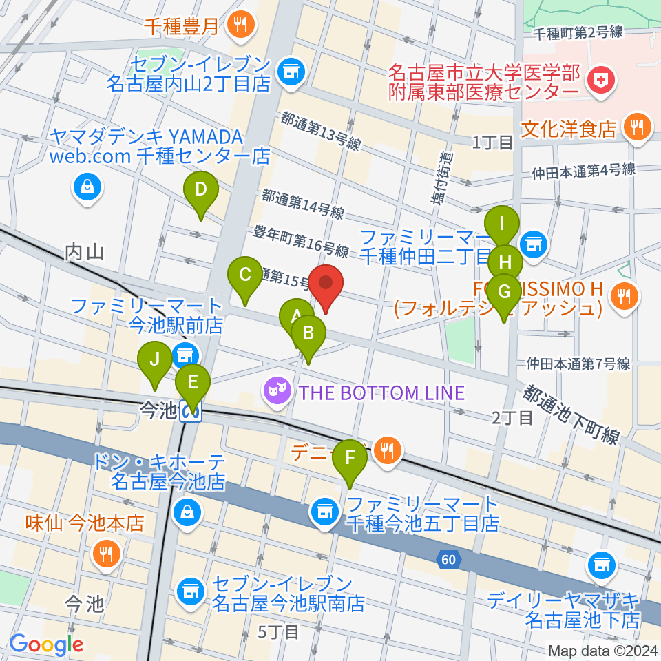 リトミック研究センター愛知･岐阜第一支局周辺のカフェ一覧地図