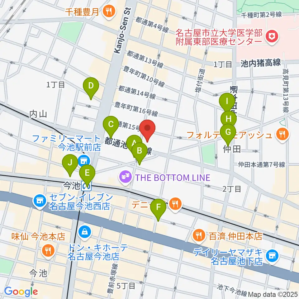 リトミック研究センター愛知・岐阜第一支局周辺のカフェ一覧地図