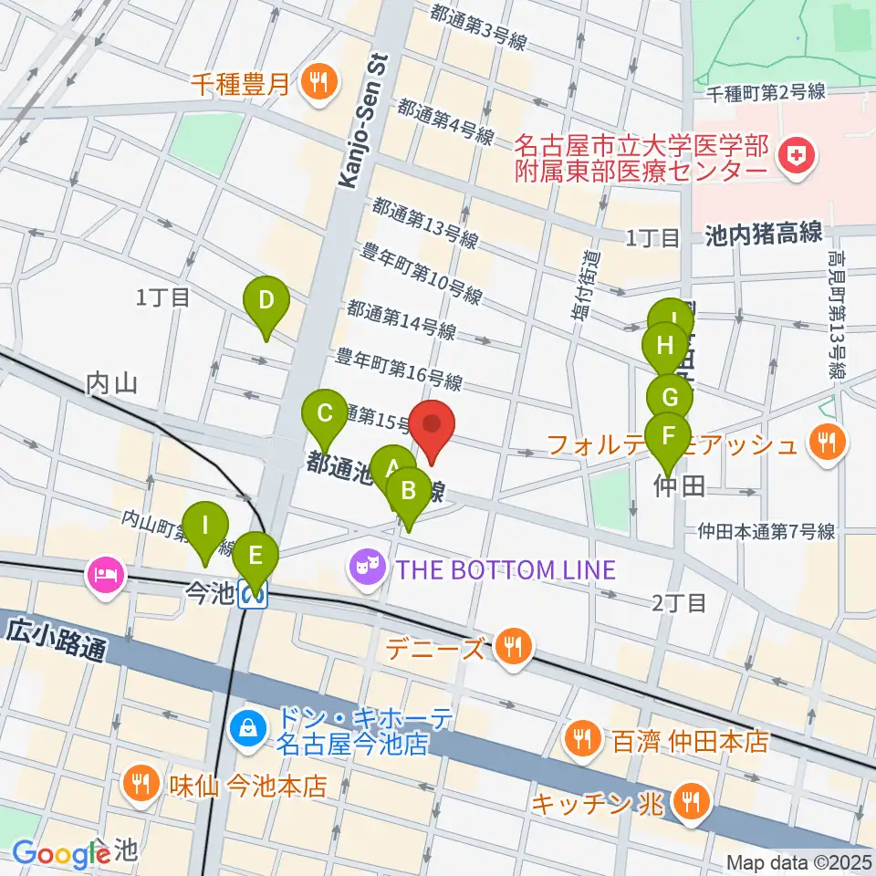 リトミック研究センター 第一支局周辺のカフェ一覧地図