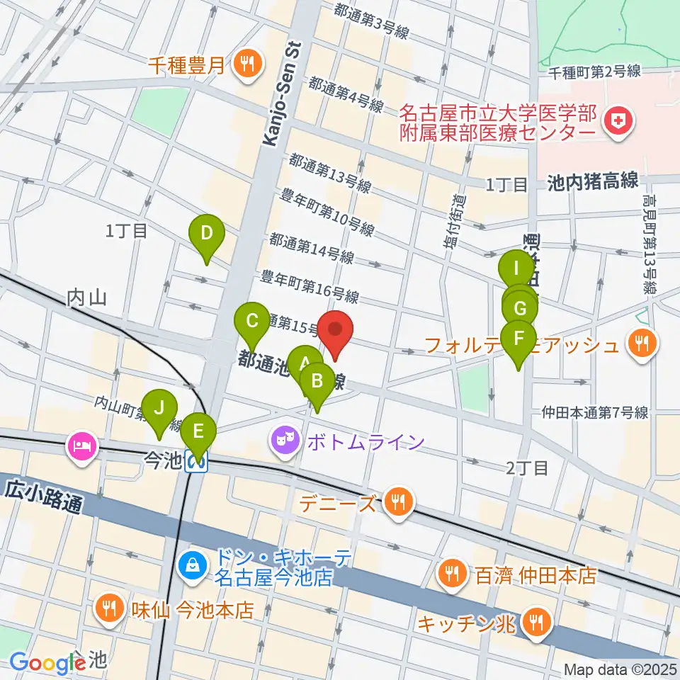 リトミック研究センター 第一支局周辺のカフェ一覧地図