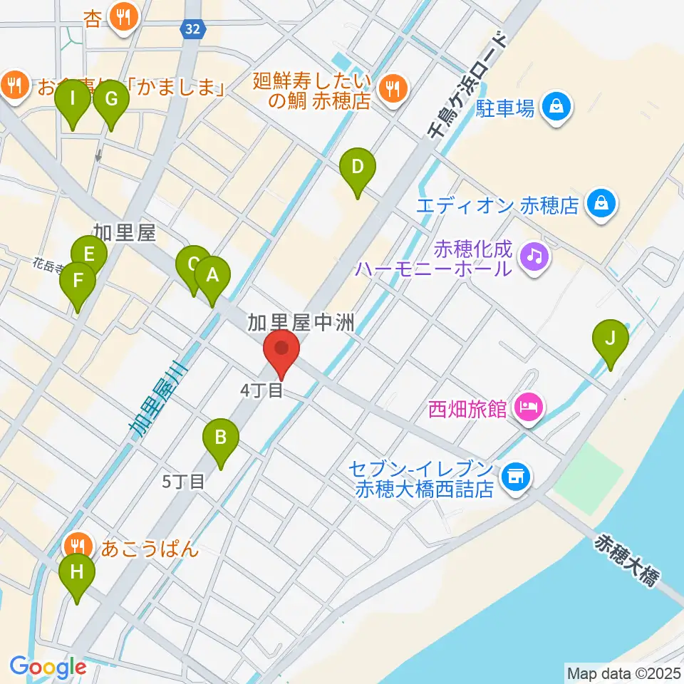 文化堂 赤穂センター周辺のカフェ一覧地図