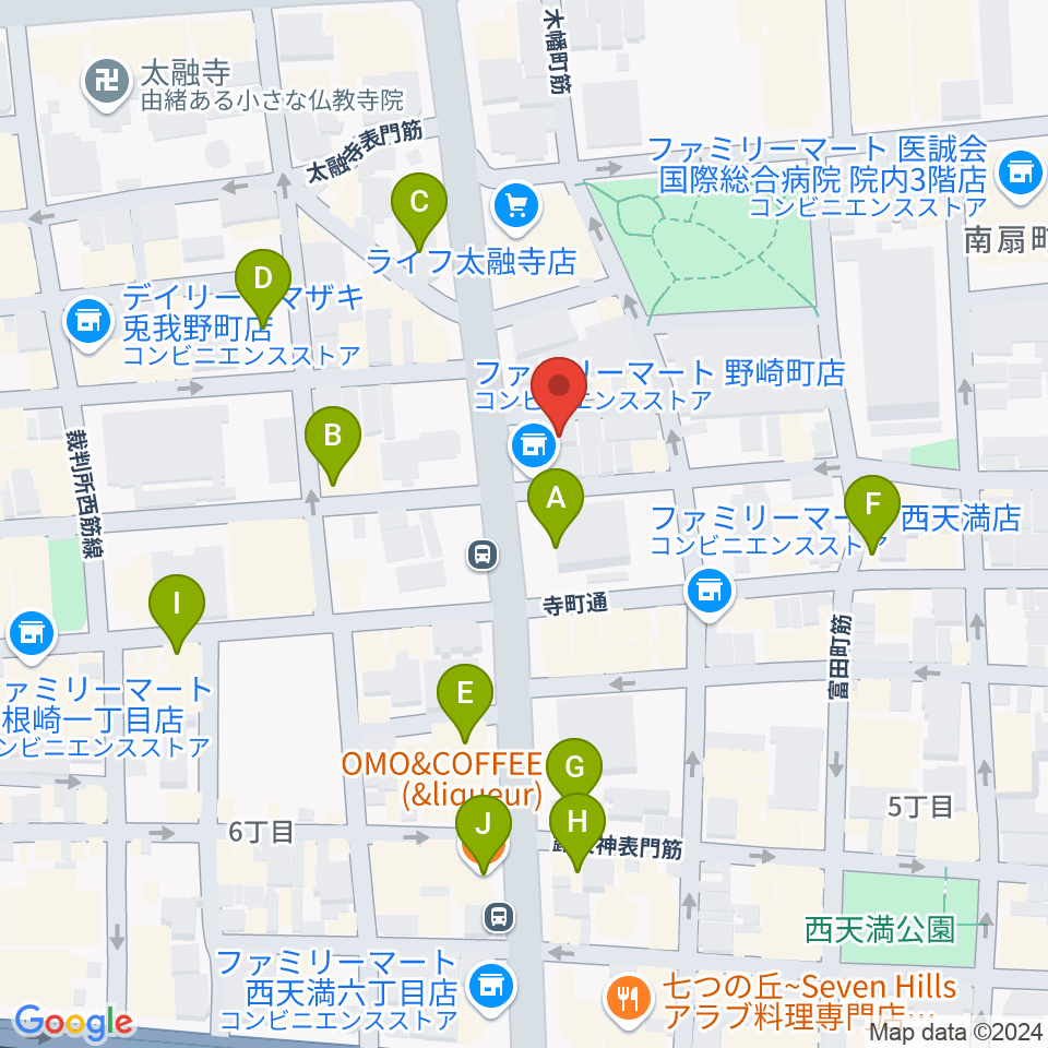 梅田ALWAYS周辺のカフェ一覧地図