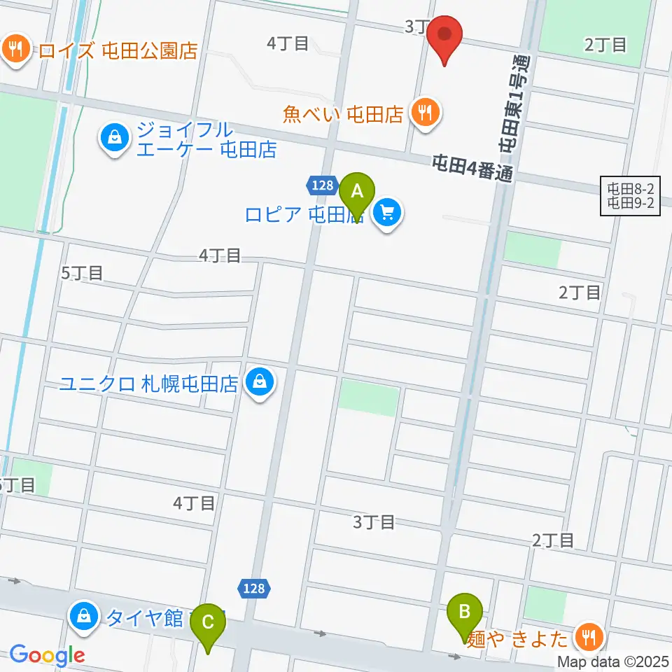 屯田センター ヤマハミュージック周辺のカフェ一覧地図