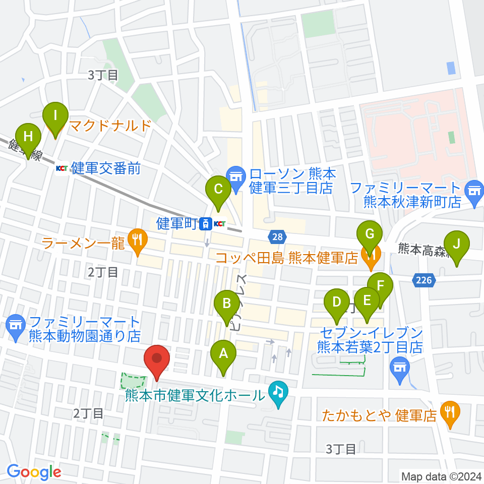 カンタービレホール周辺のカフェ一覧地図