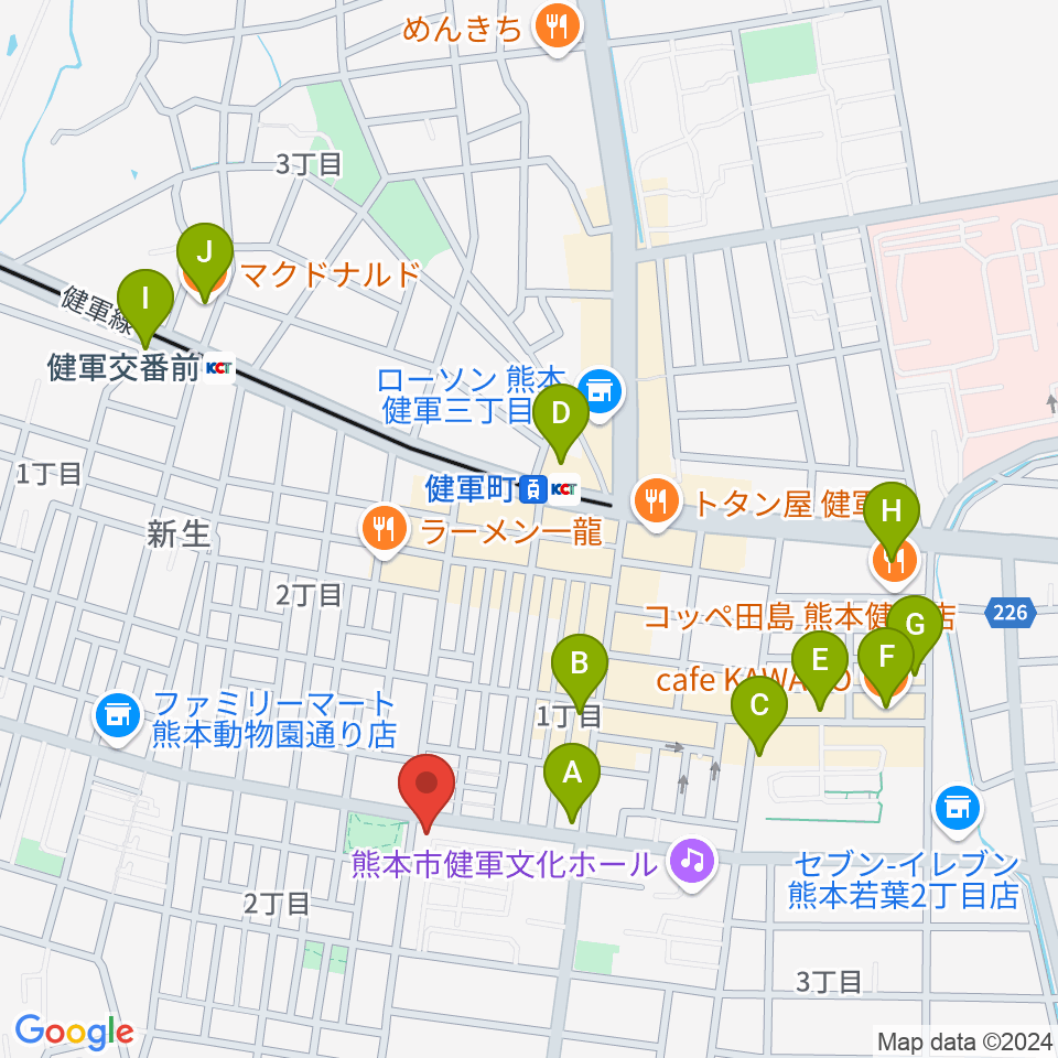 カンタービレホール周辺のカフェ一覧地図