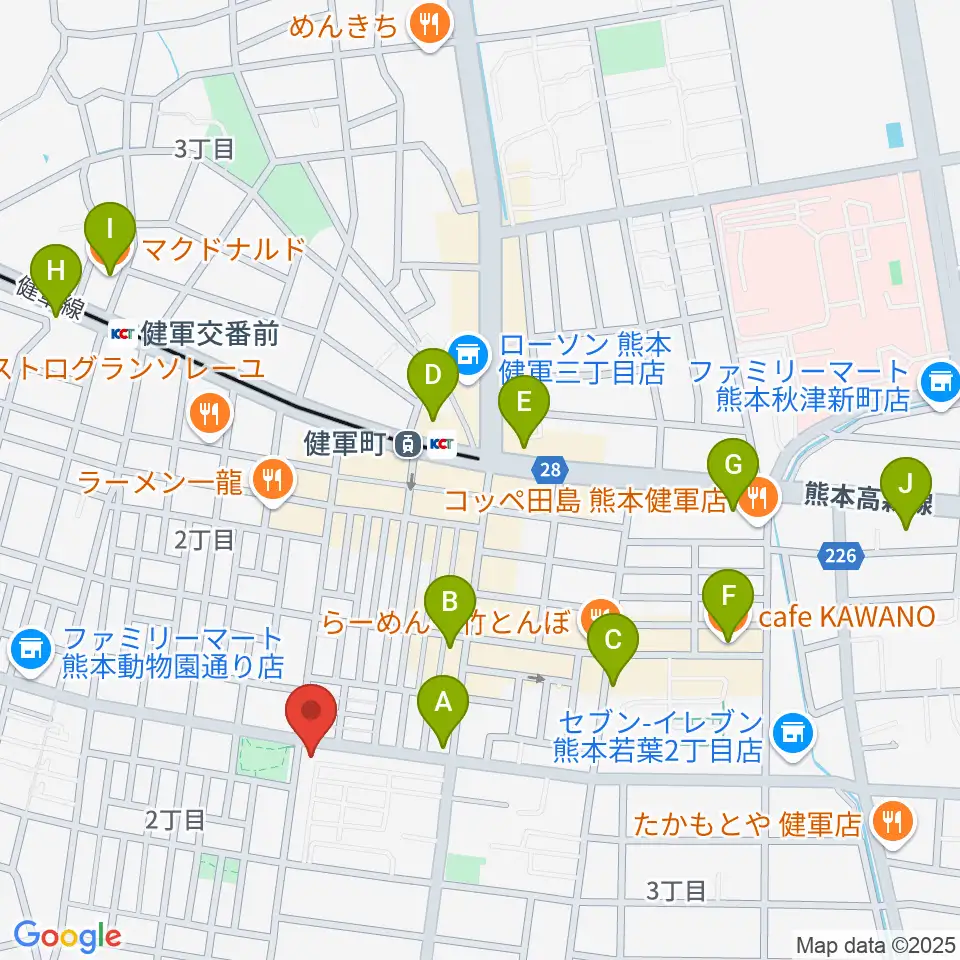 カンタービレホール周辺のカフェ一覧地図
