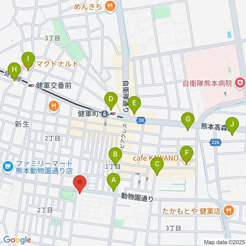 カンタービレホール周辺のカフェ一覧地図