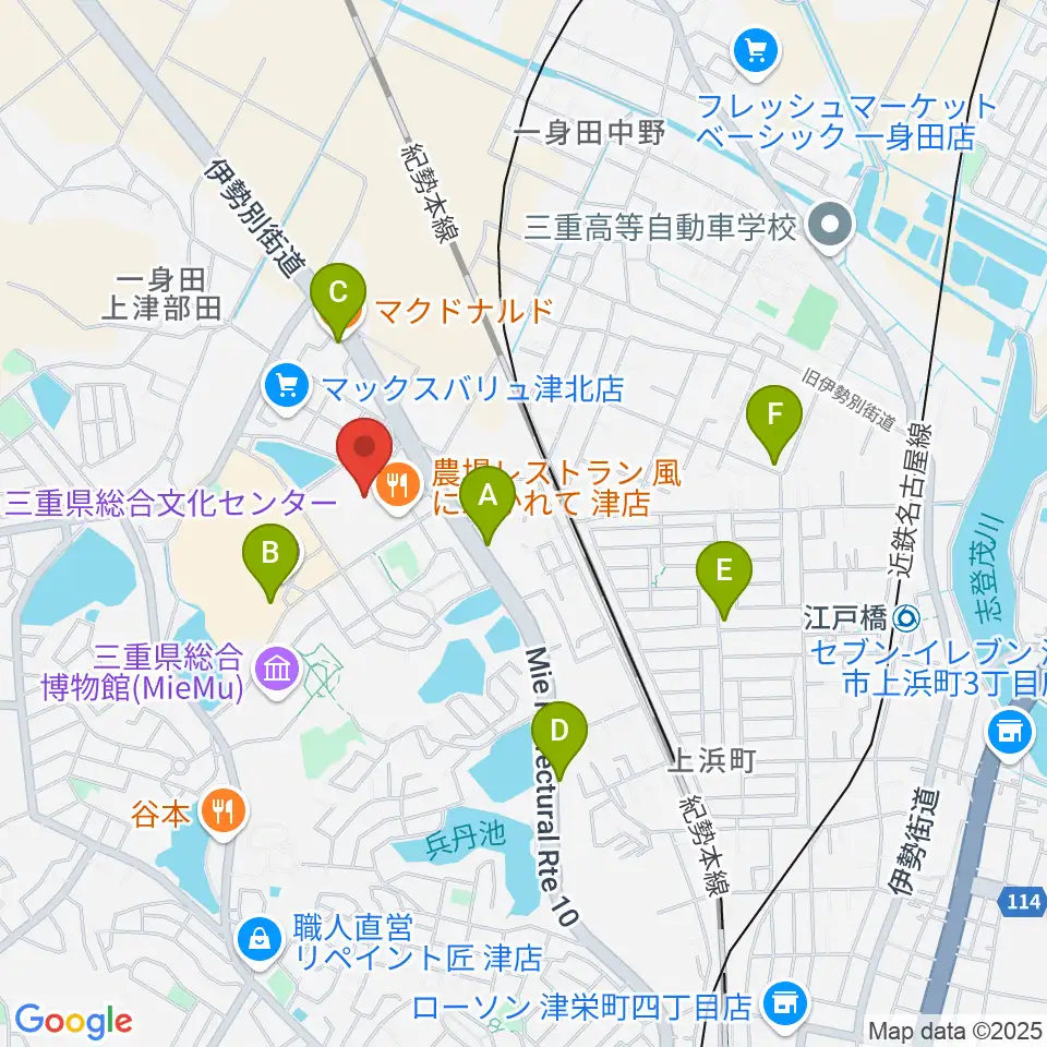 村井楽器 山の手センター周辺のカフェ一覧地図