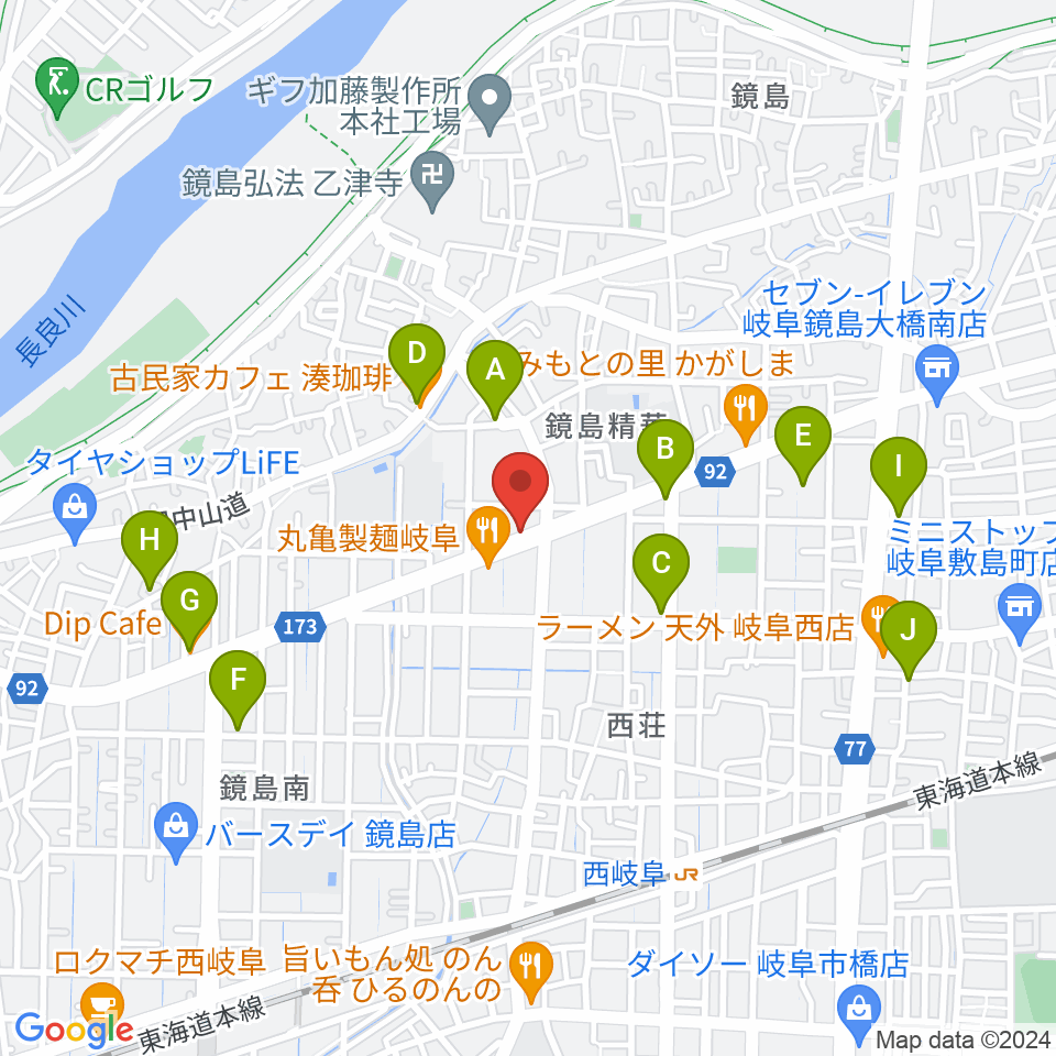 ミュージックハウスフレンズ周辺のカフェ一覧地図