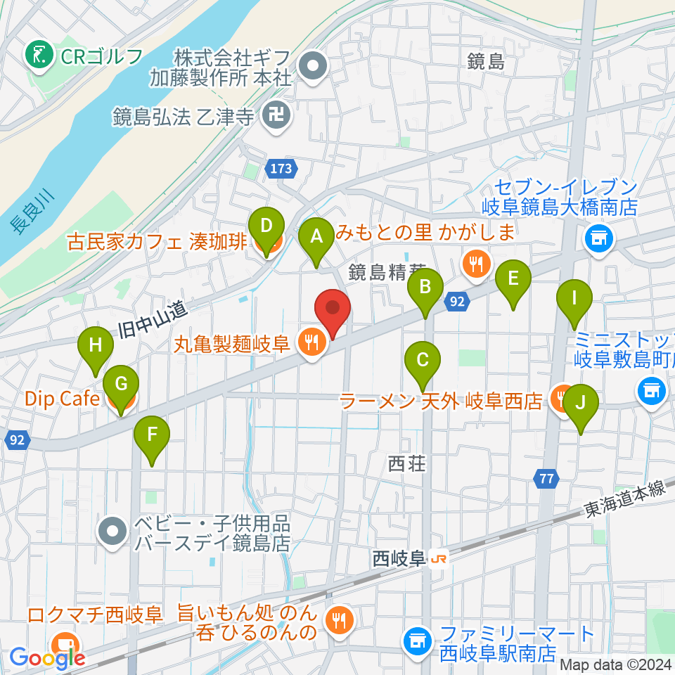 ミュージックハウスフレンズ周辺のカフェ一覧地図