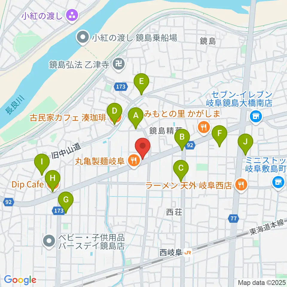 ミュージックハウスフレンズ周辺のカフェ一覧地図