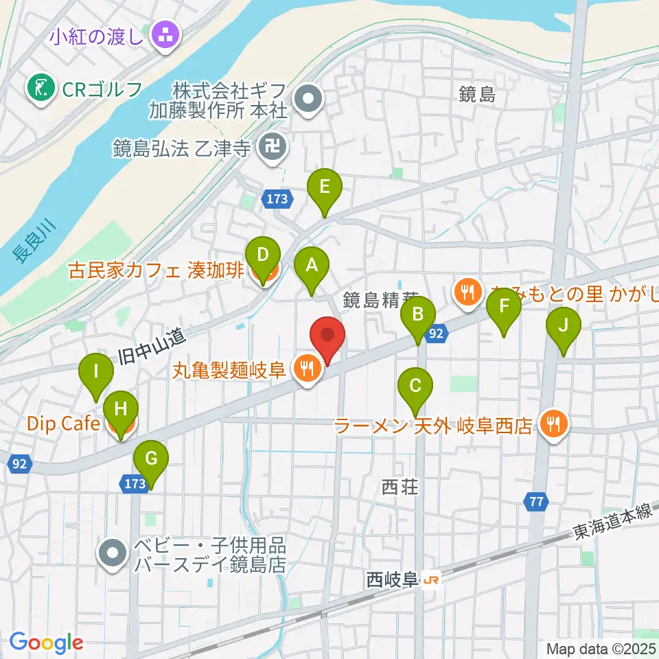 ミュージックハウスフレンズ周辺のカフェ一覧地図