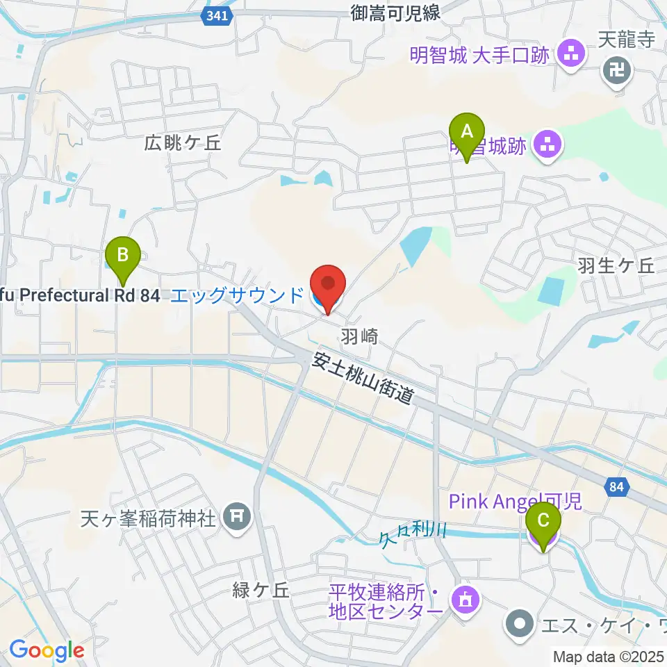 エッグサウンド周辺のカフェ一覧地図