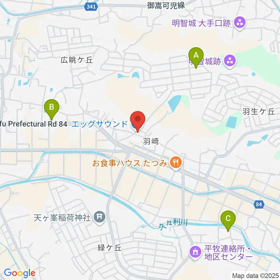 エッグサウンド周辺のカフェ一覧地図