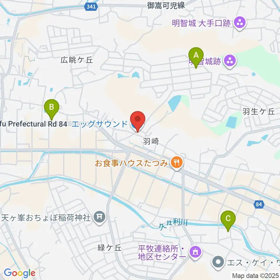 エッグサウンド周辺のカフェ一覧地図