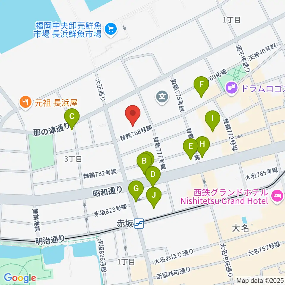 あいれふホール周辺のカフェ一覧地図