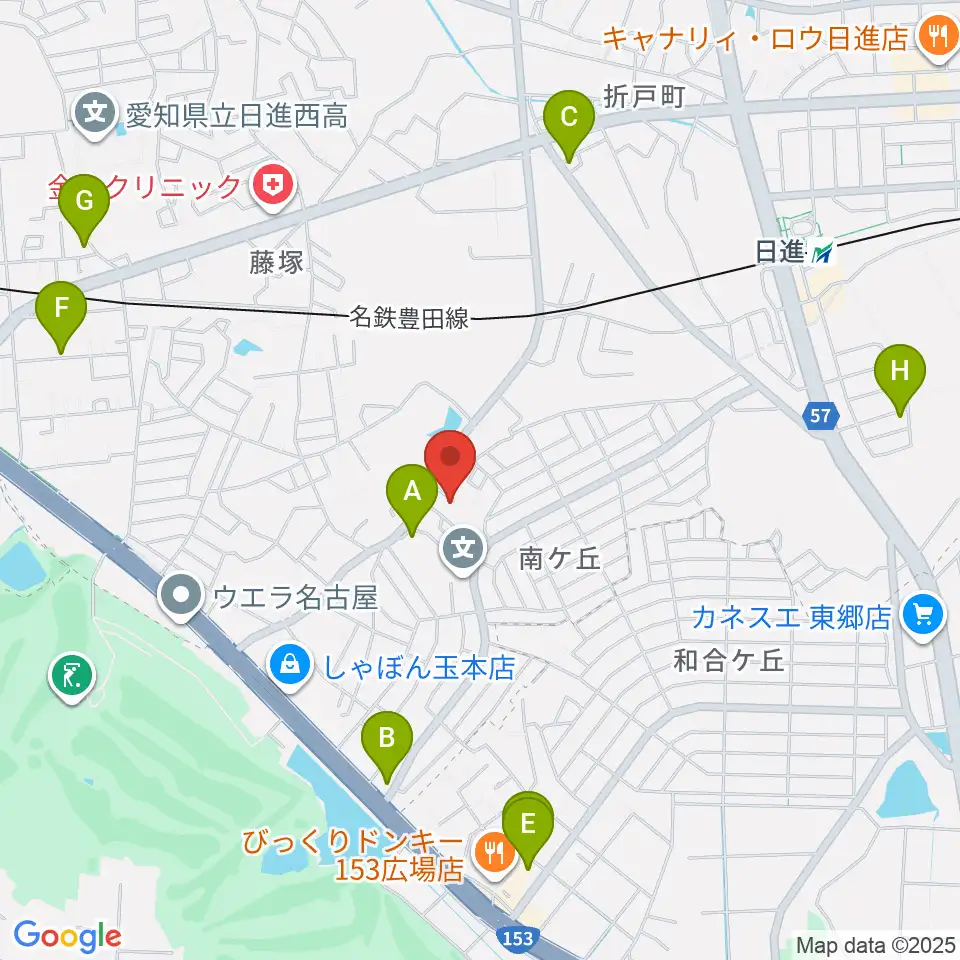 Ｋ＆Ｋミュージック周辺のカフェ一覧地図