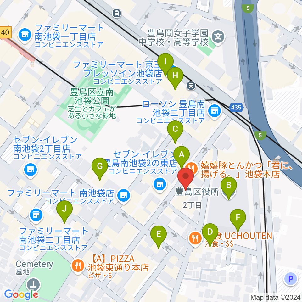 ウインズミュージックスクール周辺のカフェ一覧地図