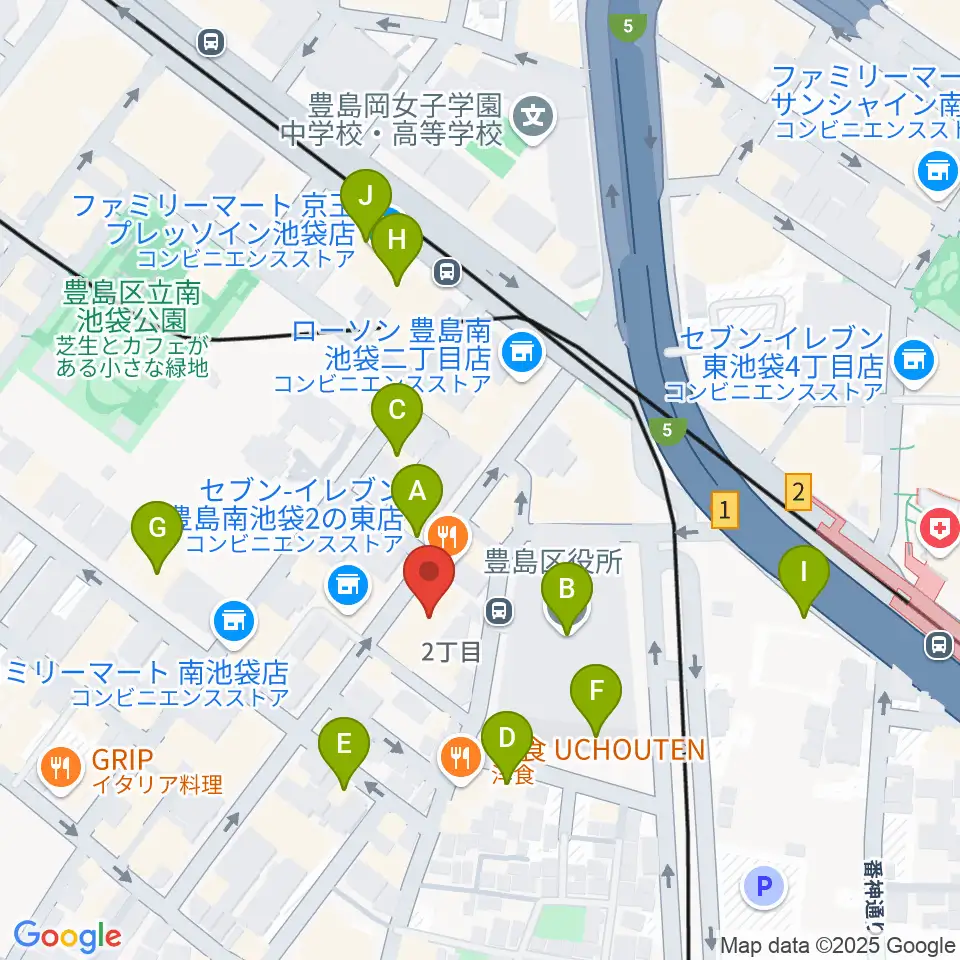 ウインズミュージックスクール周辺のカフェ一覧地図