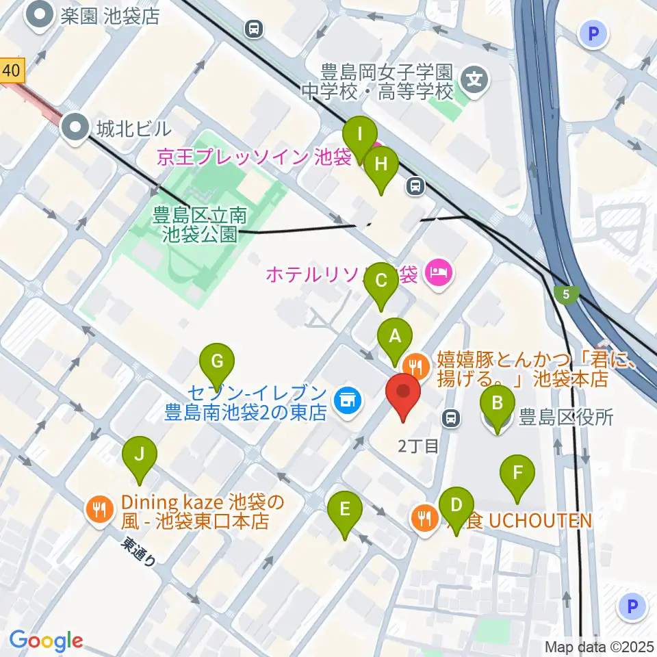 ウインズミュージックスクール周辺のカフェ一覧地図
