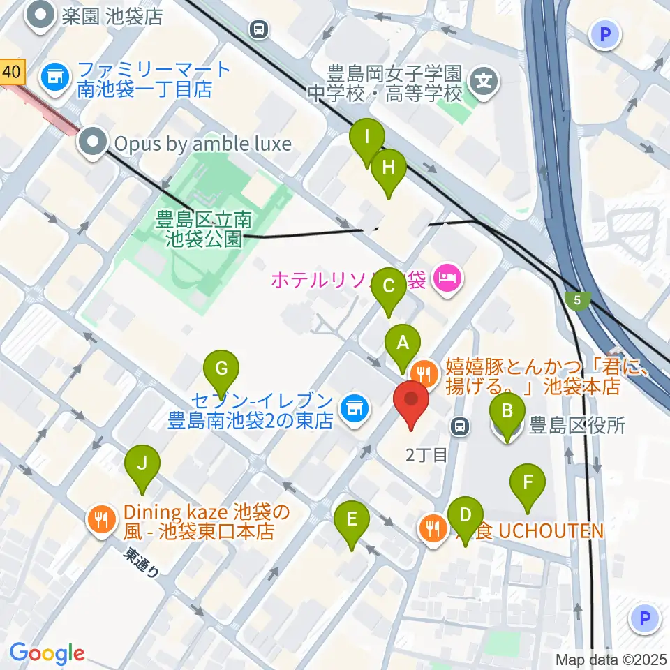 ウインズミュージックスクール周辺のカフェ一覧地図