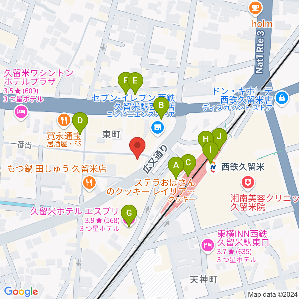 FUNKY DOG周辺のカフェ一覧地図