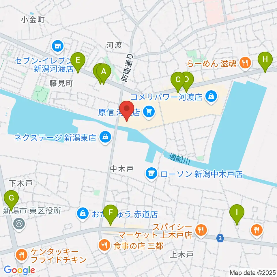 河渡総合センター ヤマハミュージック周辺のカフェ一覧地図