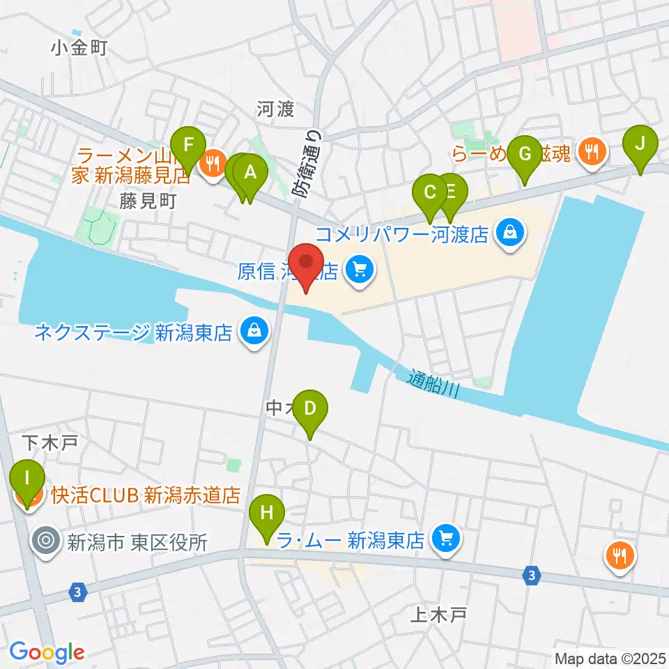 河渡総合センター ヤマハミュージック周辺のカフェ一覧地図