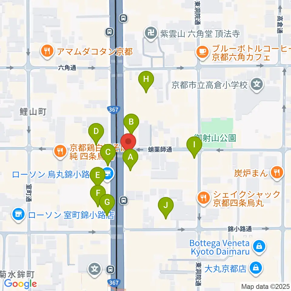 AKKUN’S周辺のカフェ一覧地図