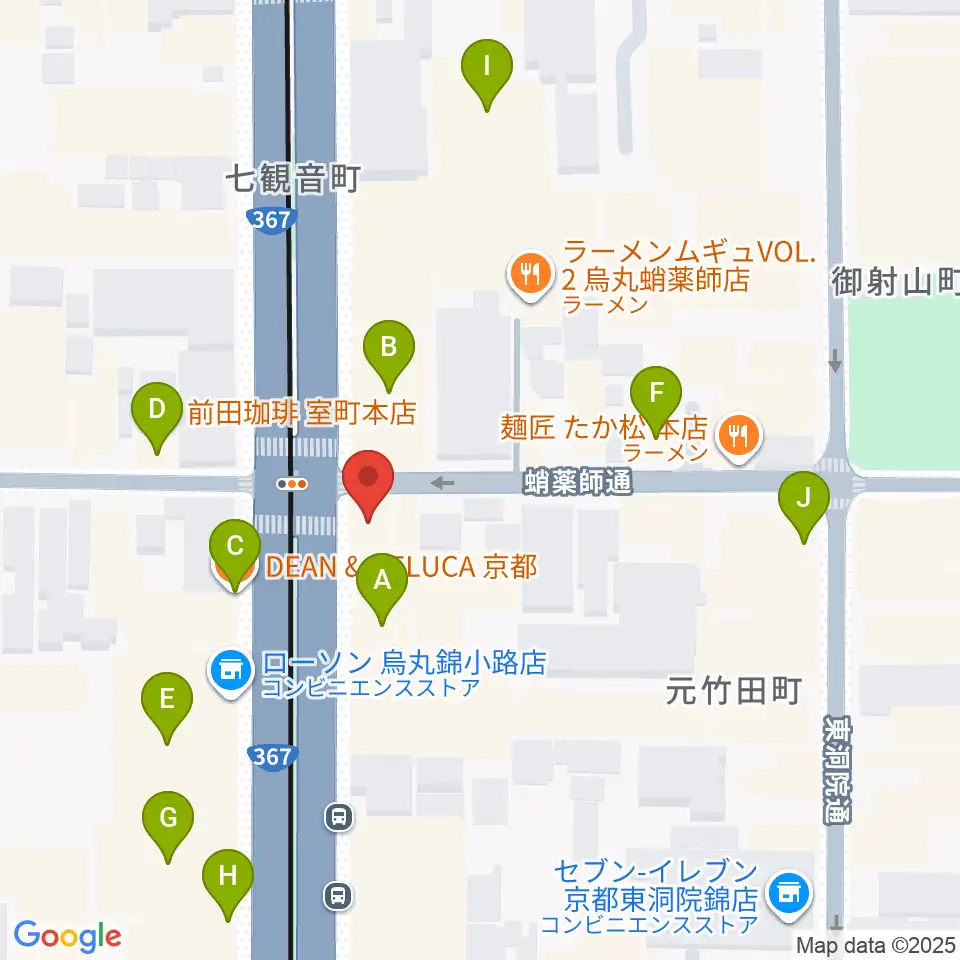 AKKUN’S周辺のカフェ一覧地図
