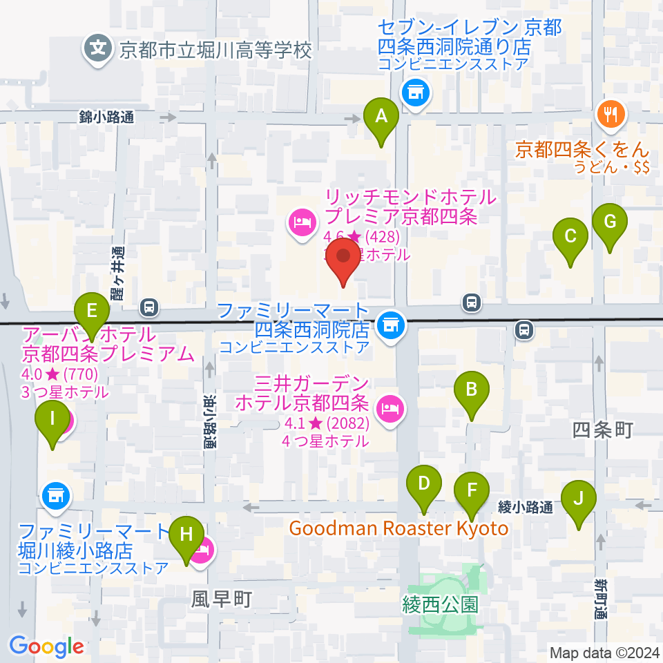 マルコ・ストリングス周辺のカフェ一覧地図